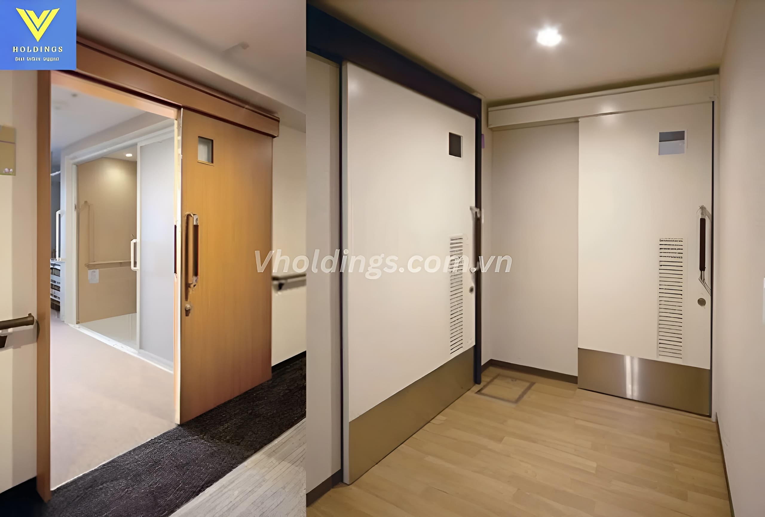 Cửa trượt bán tự động 