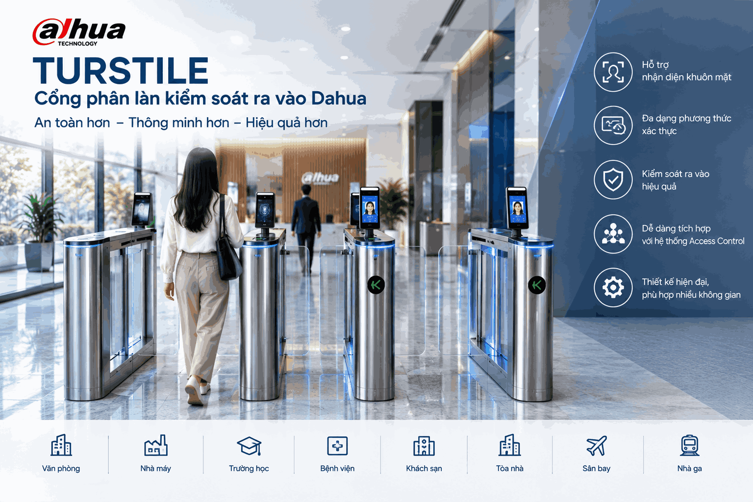 Cổng phân làn kiểm soát ra vào Dahua