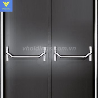 Cửa gỗ thông minh với thanh đẩy thoát hiểm Dormakaba PHA 2500