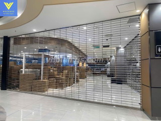 Cửa cuốn ống Inox Bunka không gian mở kể cả khi đóng cửa